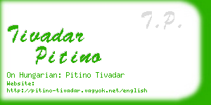 tivadar pitino business card